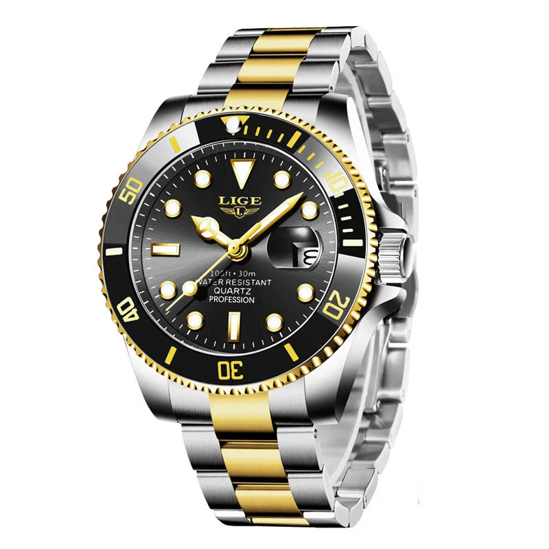 Reloj LIGE de Acero Inoxidable Quartz