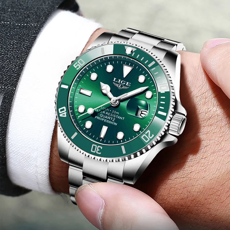 Reloj LIGE de Acero Inoxidable Quartz