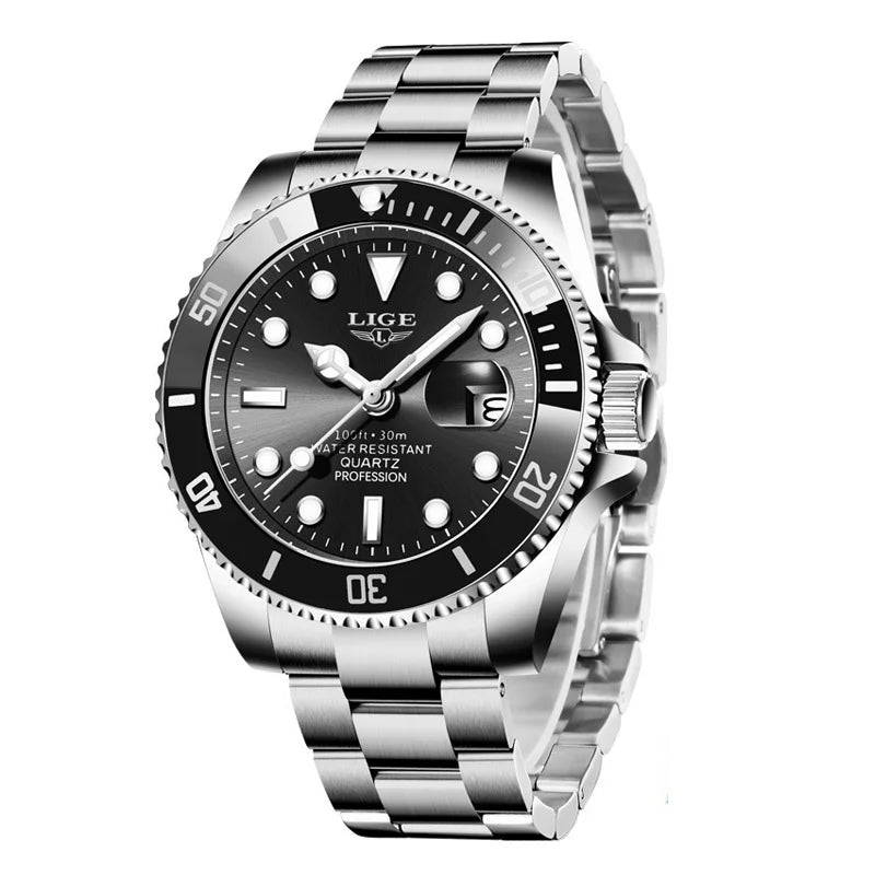 Reloj LIGE de Acero Inoxidable Quartz