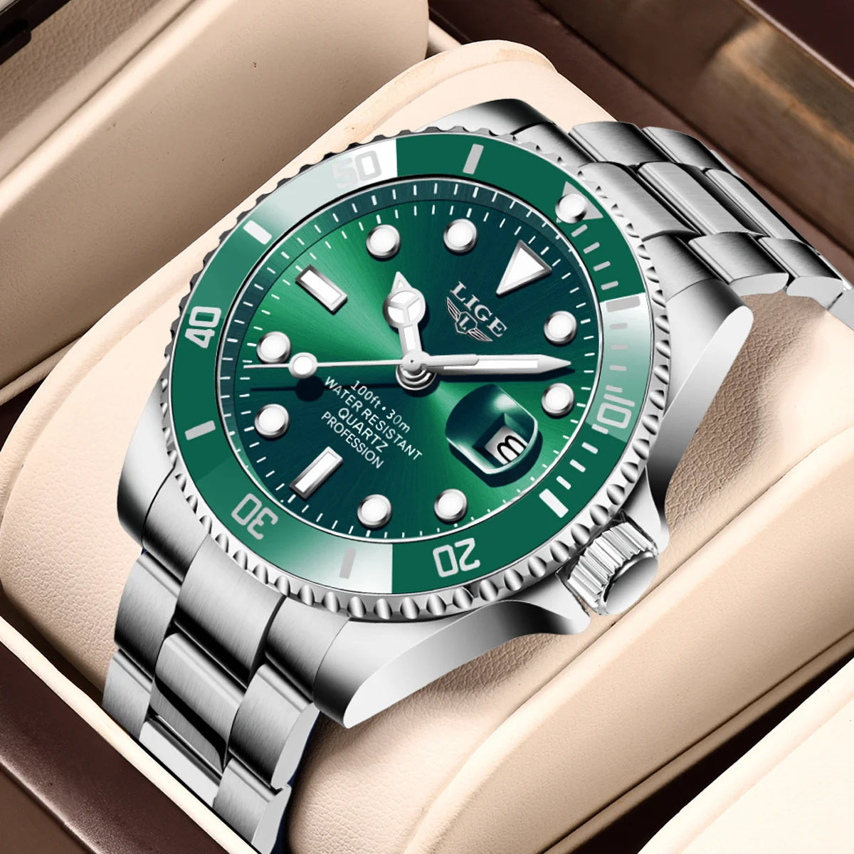 Reloj LIGE de Acero Inoxidable Quartz