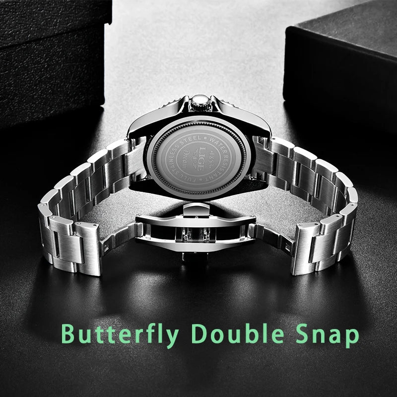 Reloj LIGE de Acero Inoxidable Quartz