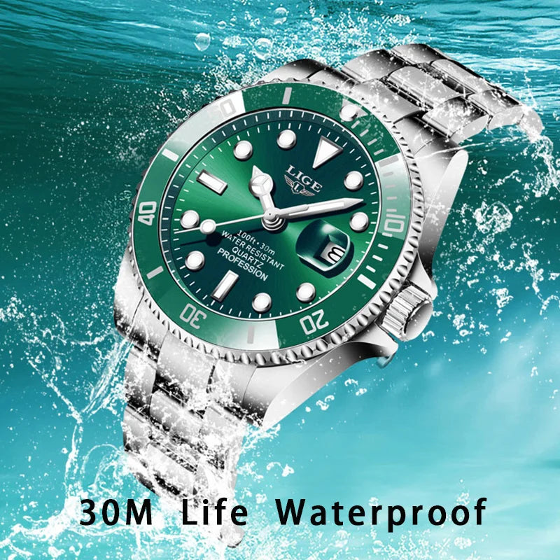 Reloj LIGE de Acero Inoxidable Quartz